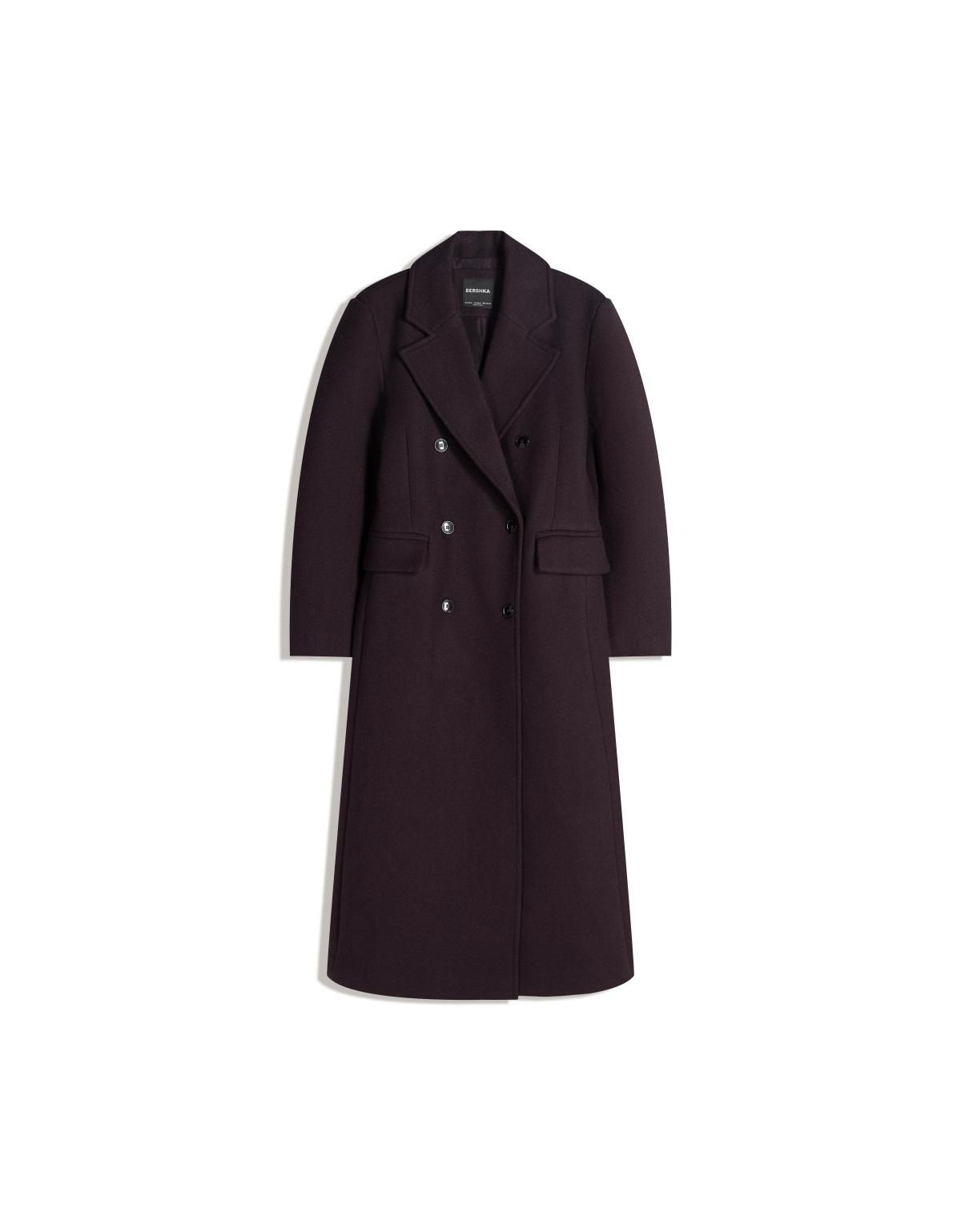 버쉬카 오버사이즈 더블브레스트 롱 코트 6902/759 BURGUNDY - 상세 이미지 3