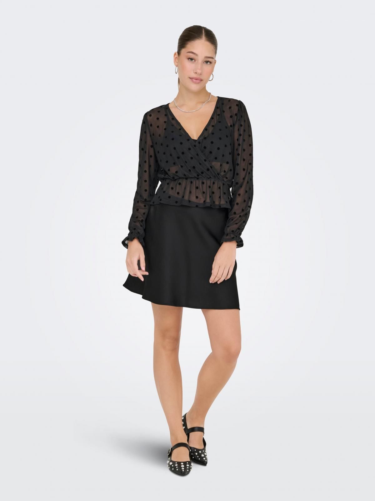 온리 베이직 미니 블랙 스커트 15362932_2161 BLACK / BLACK - 상세 이미지 5