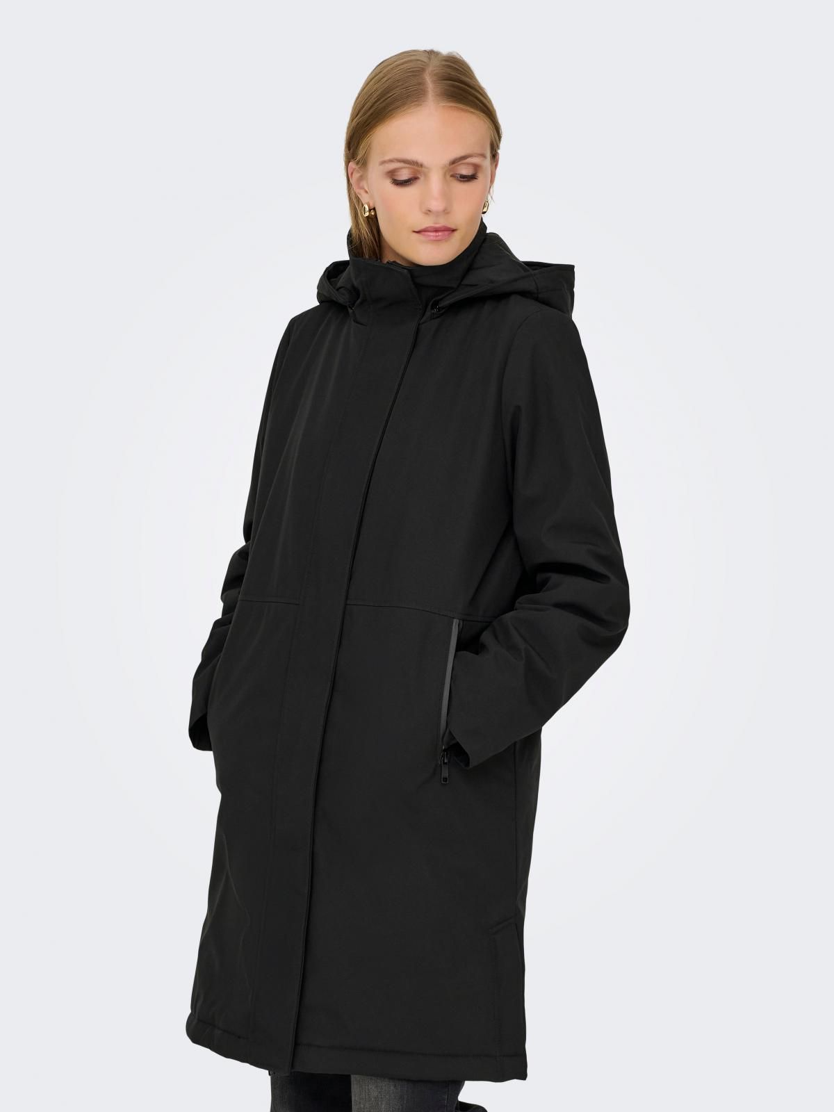 온리 테크니컬 후드 롱 파카 15363184_2161 BLACK / BLACK - 상품 이미지