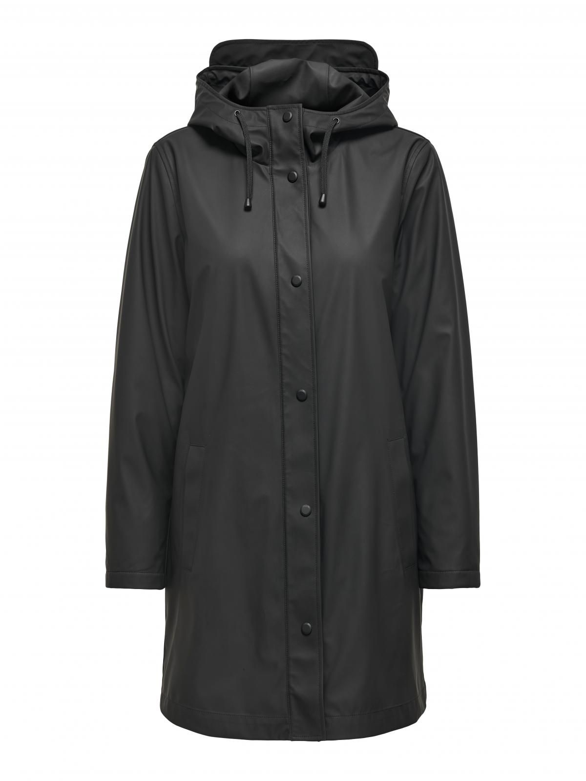온리 워터프루프 테크니컬 후드 레인코트 15182762_2161 BLACK / BLACK - 상세 이미지 3