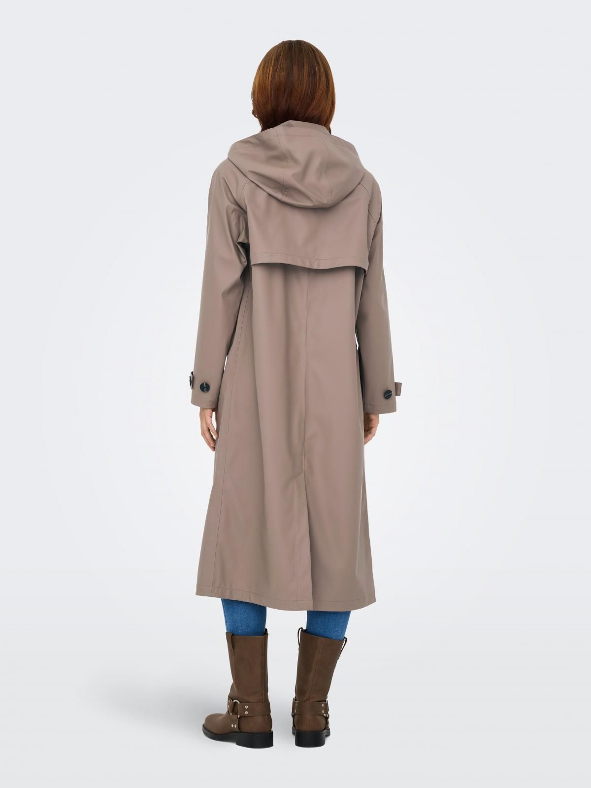 온리 테크니컬 롱 레인코트 15355208_120 GREY / WALNUT - 상세 이미지 2
