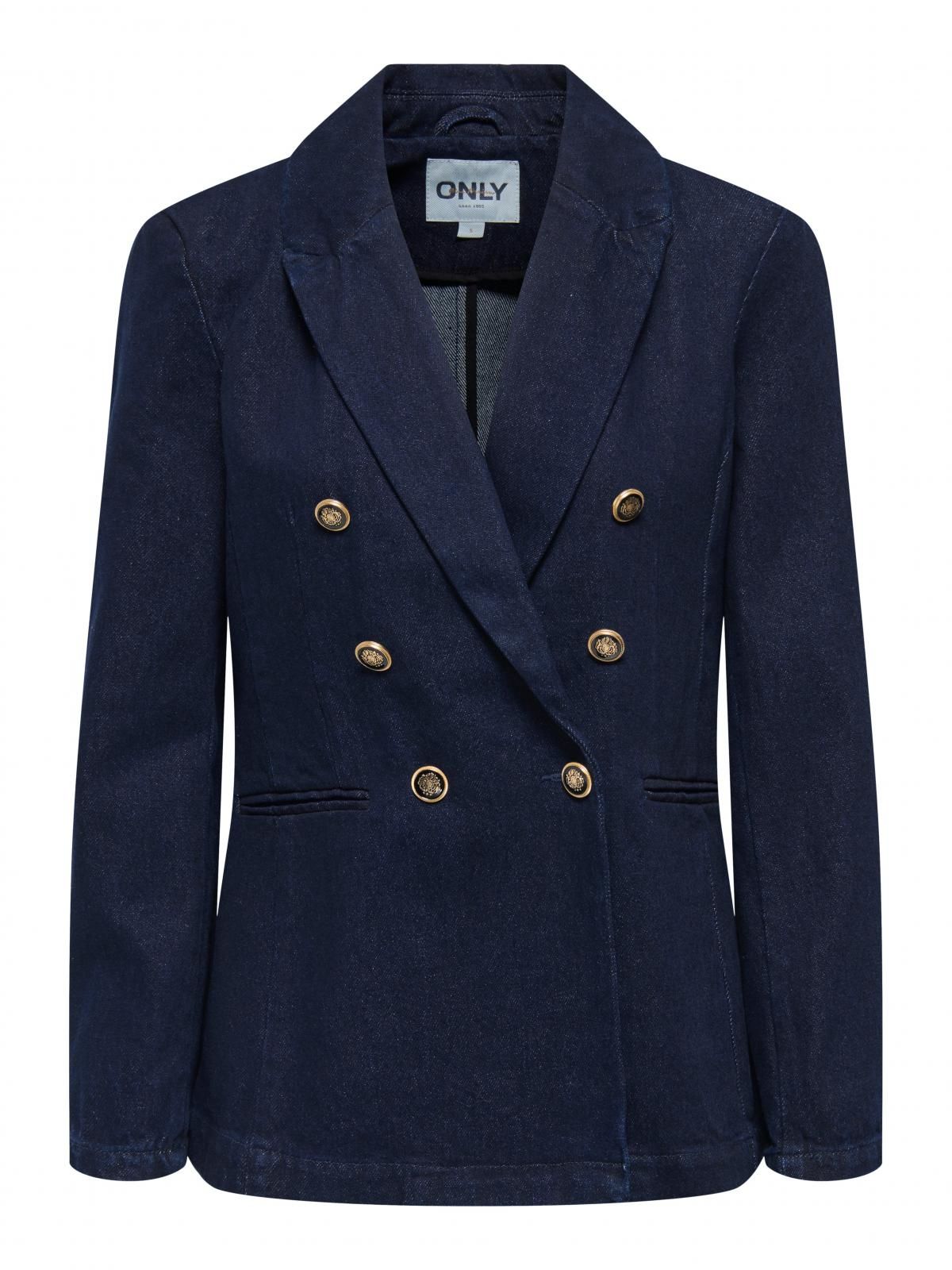 온리 데님 더블버튼 테일러드 재킷 15360349_2114 BLUE / DARK BLUE DENIM - 상세 이미지 4