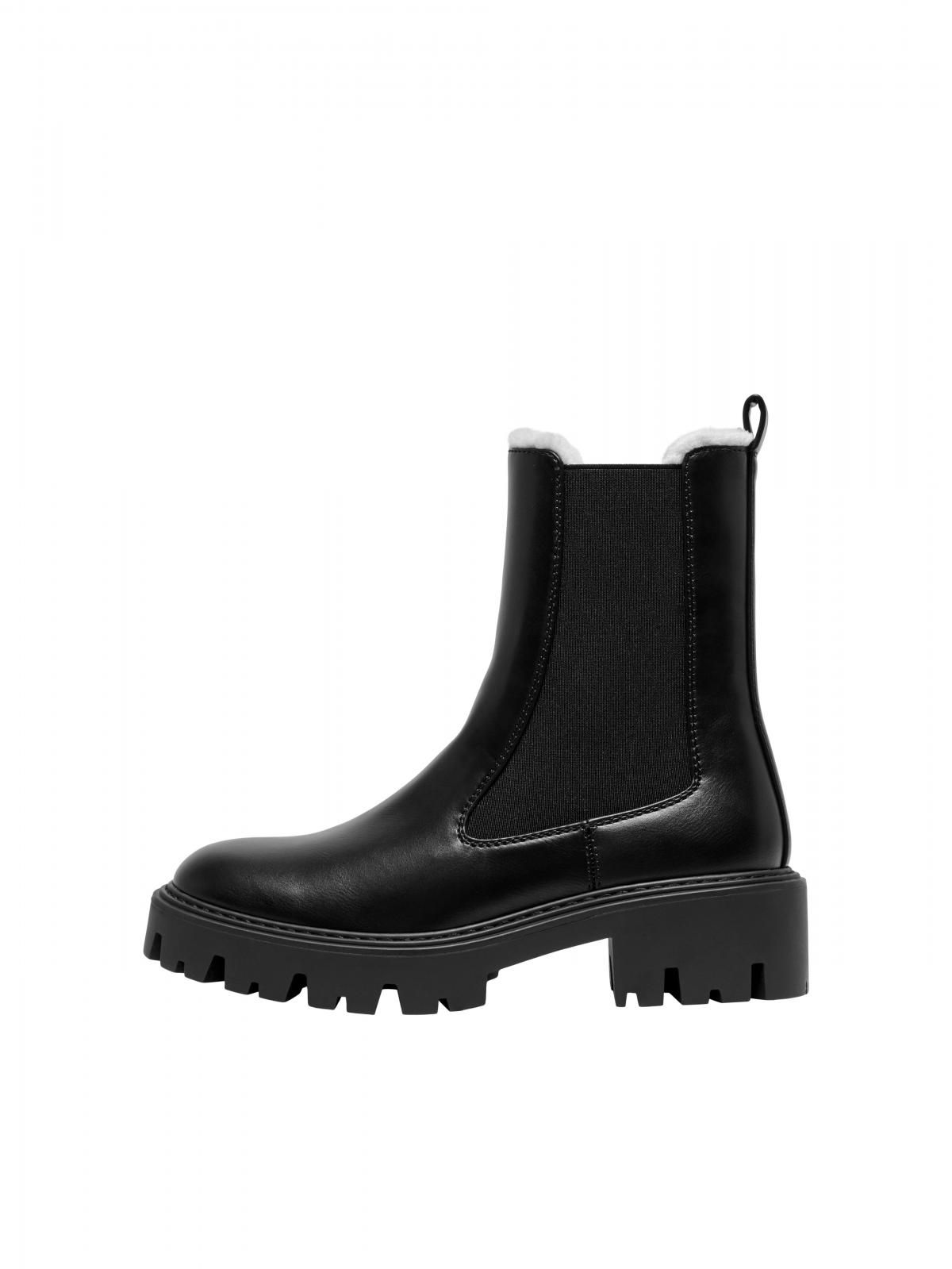 온리 트렌디 첼시 롱샤프트 부츠 15329827_2161 BLACK / BLACK - 상품 이미지