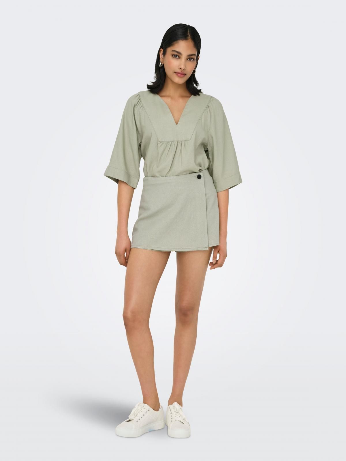 온리 미니멀 랩 미니 스커트 15338905_1900 GREY / TEA - 상세 이미지 5