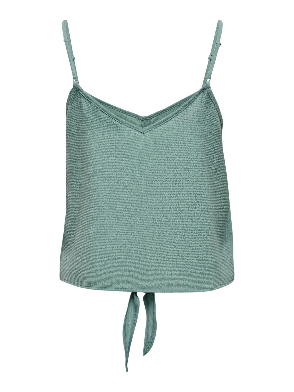온리 트렌디 민소매 V넥 스트랩 탑 15271357_1467 GREY / CHINOIS GREEN - 상세 이미지 5