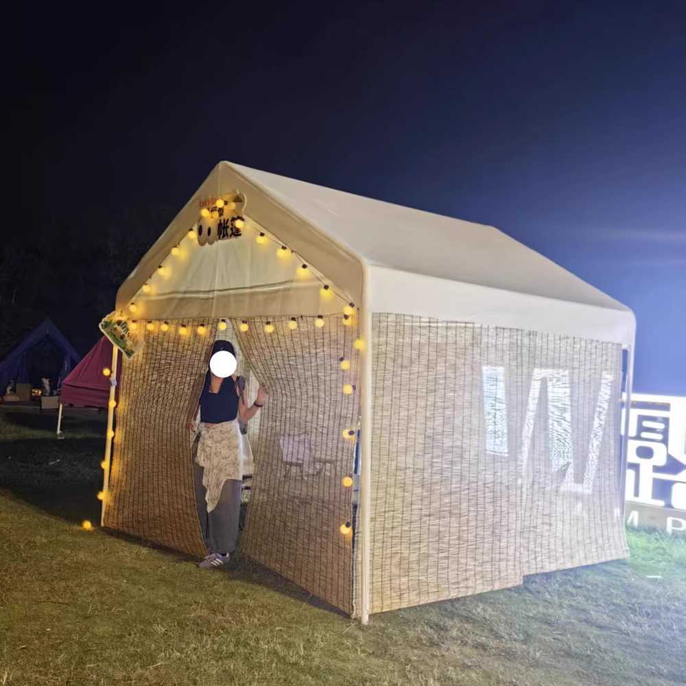 조립식 천막 그늘막 야외 캠핑 행사장 설치 텐트 A형 3x3m 화이트 + 4면 - 상세 이미지 2