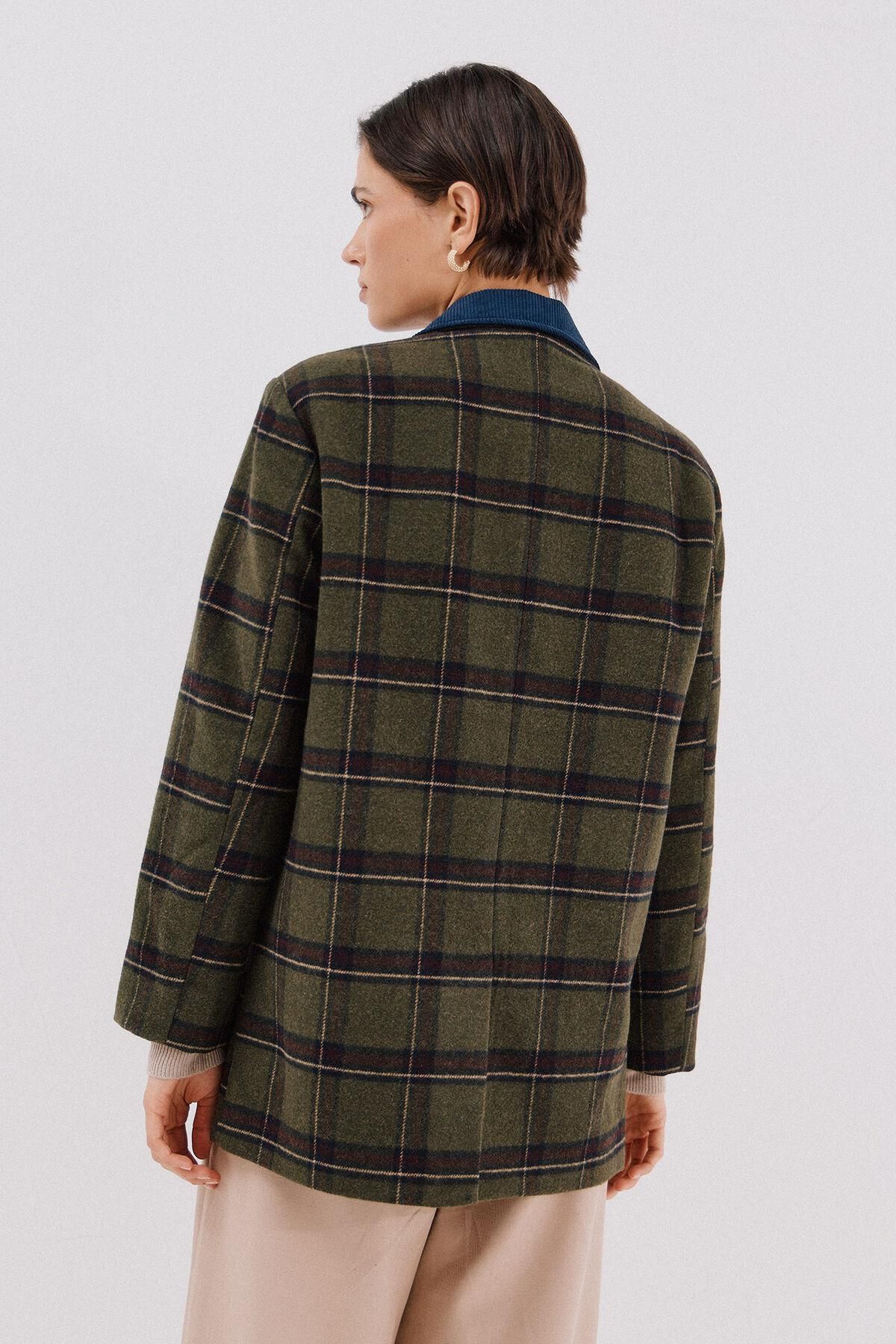 꼬르떼피엘 코듀로이 칼라 체크 울 블레이저 6502151 ESTAMPADO VERDE - 상세 이미지 5