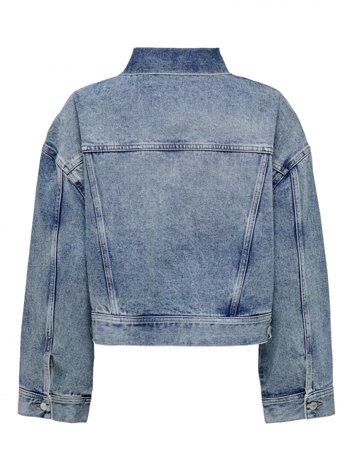 온리 트렌디 중청 데님 재킷 15310897_2115 BLUE / MEDIUM BLUE DENIM - 상세 이미지 4