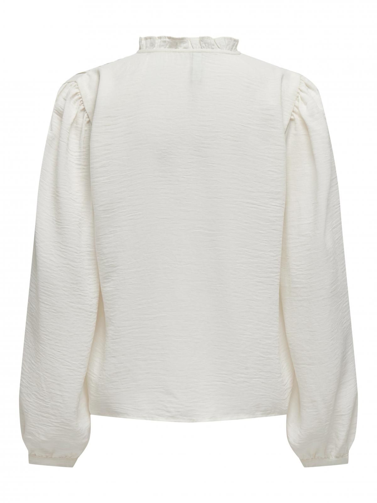 제이디와이 레이스 브이넥 볼륨소매 블라우스 15323274_6 WHITE / CLOUD DANCER - 상세 이미지 4