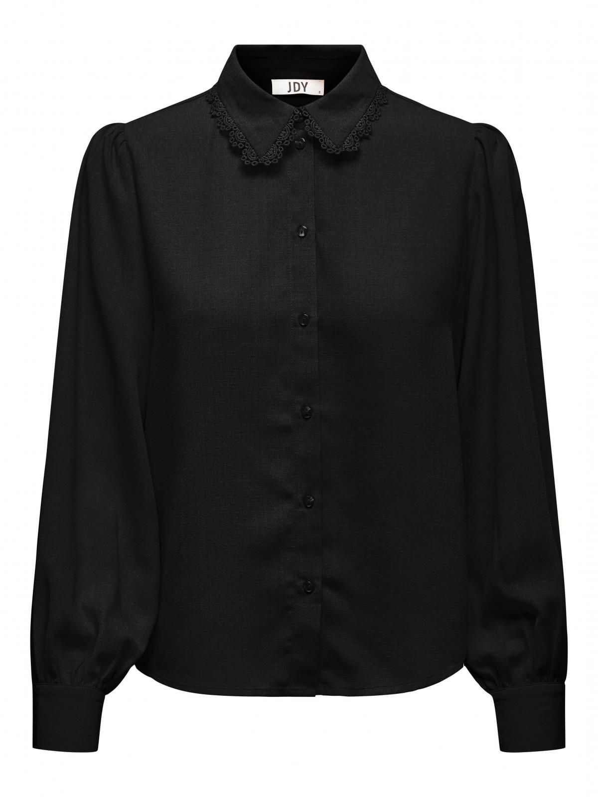 제이디와이 베이직 레이스 칼라 블랙 긴팔 셔츠 15270684_2161 BLACK / BLACK - 상세 이미지 4