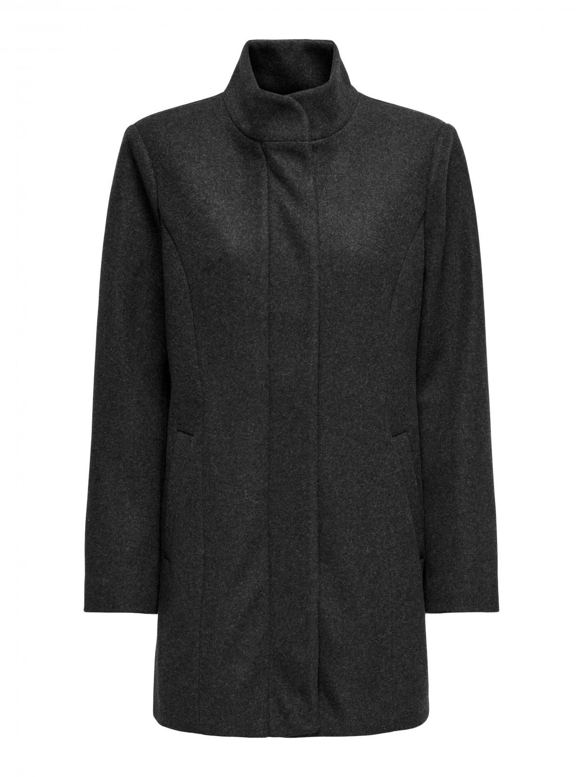 온리 테크니컬 하이넥 롱 코트 15332960_2383 GREY / DARK GREY MELANGE - 상세 이미지 3