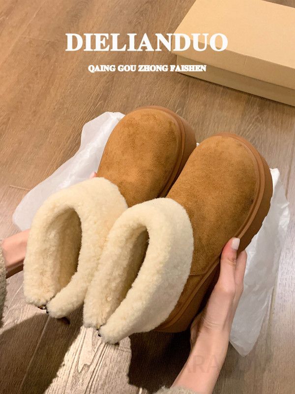 여성 겨울 플랫폼 스타일 따뜻한 플리스 안감 스노우부츠 편안한 착용감 패딩부츠 겨울철 필수 아이템 - 상세 이미지 2