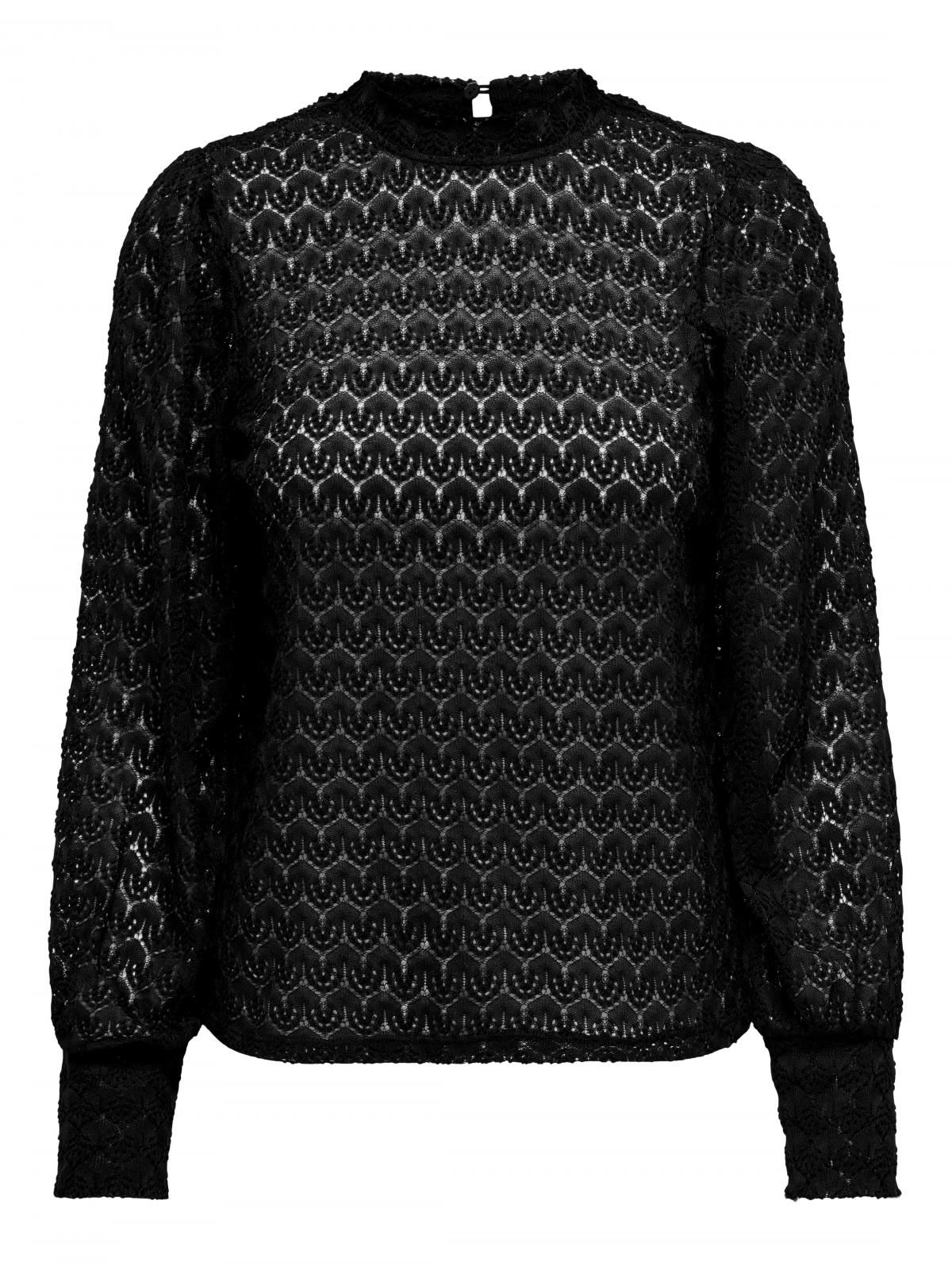 제이디와이 레이스 시스루 하이넥 블라우스 15268408_2161 BLACK / BLACK - 상세 이미지 3