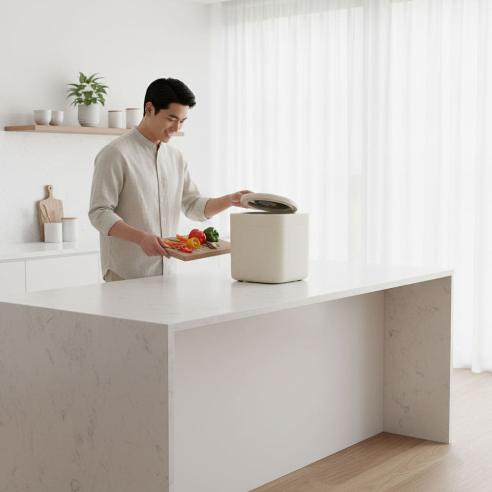 음식물처리기 작동 모습