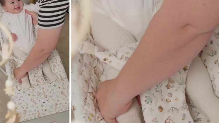 [호환] 베이비뵨 바운서 호환 젬베베 순면 커버 신생아 아기 흔들의자