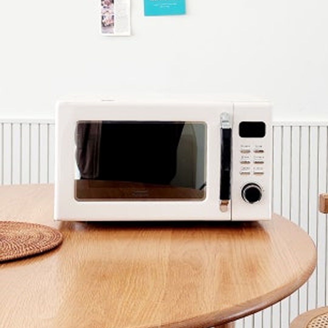 풀무원 레트로 전자식 전자레인지 20L MS20D0TC (크림베이지)