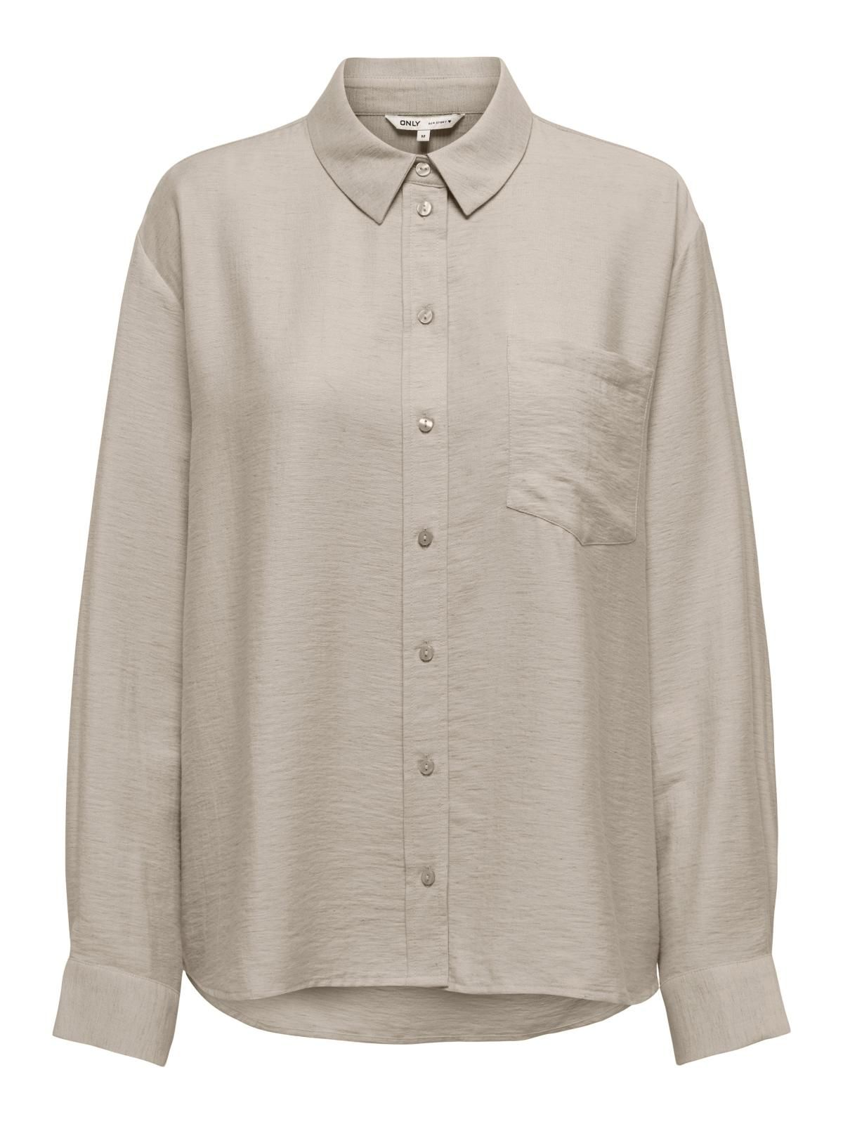 온리 오버핏 베이직 테크니컬 긴팔 셔츠 15368603_108 GREY / OXFORD TAN - 상세 이미지 3