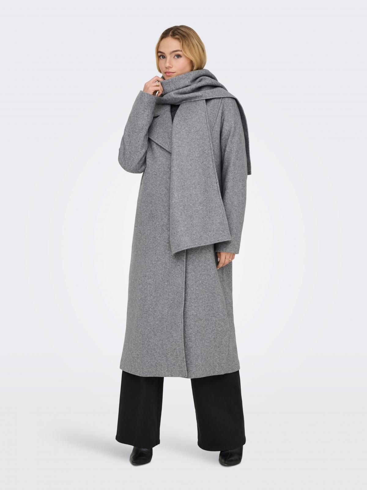온리 테크니컬 라이트그레이 롱코트 15348930_2382_1218399 GREY / MEDIUM GREY MELANGE - 상품 이미지