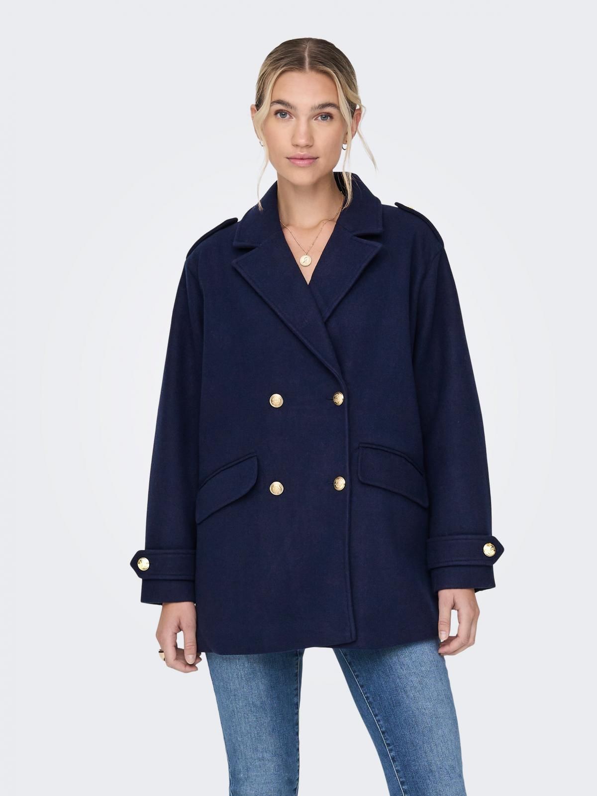 온리 네이비 더블브레스트 테일러드 재킷 15263379_4461 BLUE / MARITIME BLUE - 상품 이미지