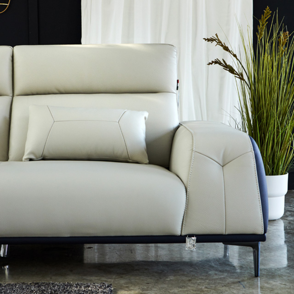 까사홈 모레노 프리미엄 이태리 통가죽 4인 소파