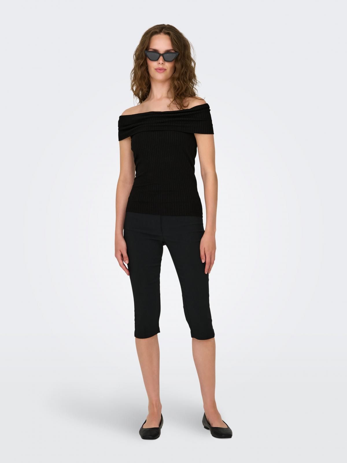 제이디와이 오프숄더 페미닌 블랙 반팔 탑 15344028_2161 BLACK / BLACK - 상세 이미지 5