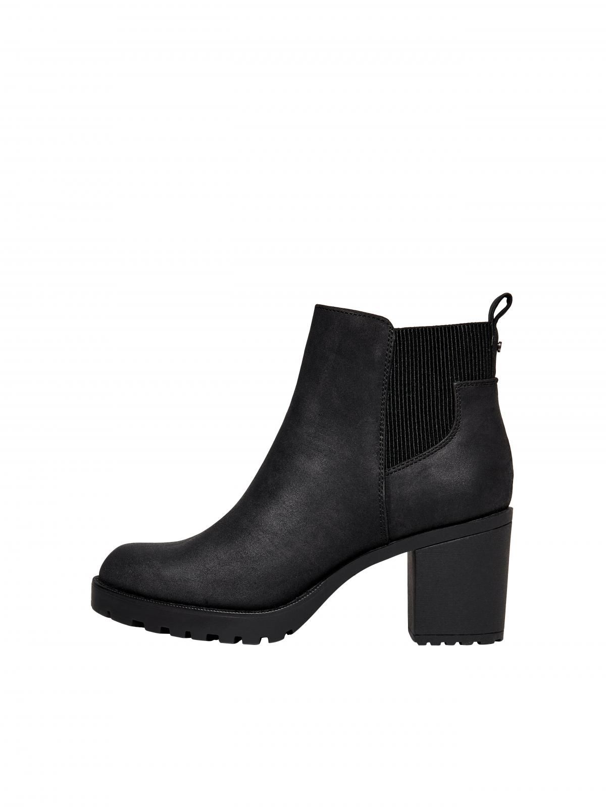 온리 청키힐 앵클부츠 15184295_2161 BLACK / BLACK - 메인 이미지