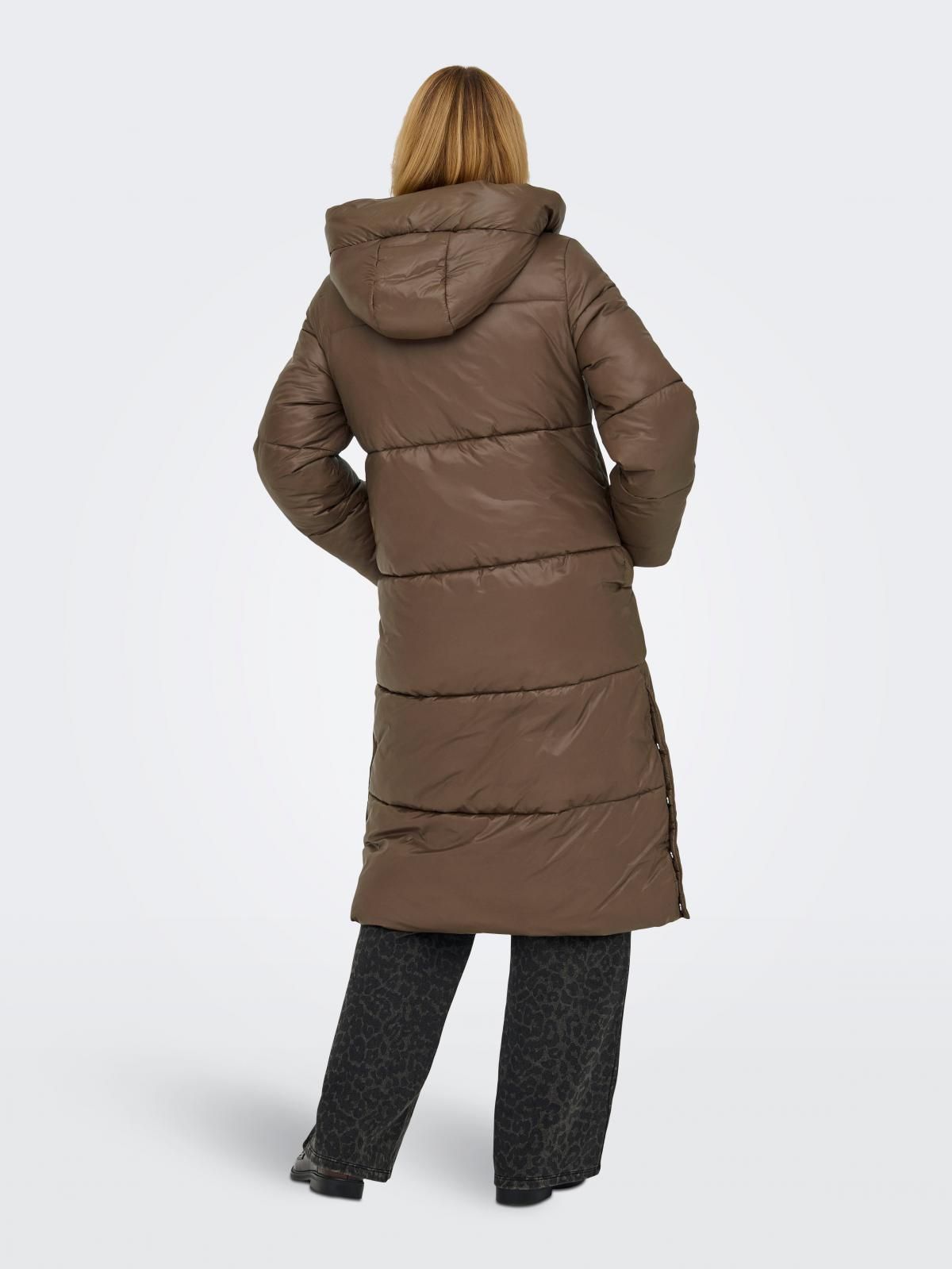온리 테크니컬 롱 패딩코트 후드 브라운 15373375_271 BROWN / CARAFE - 상세 이미지 2