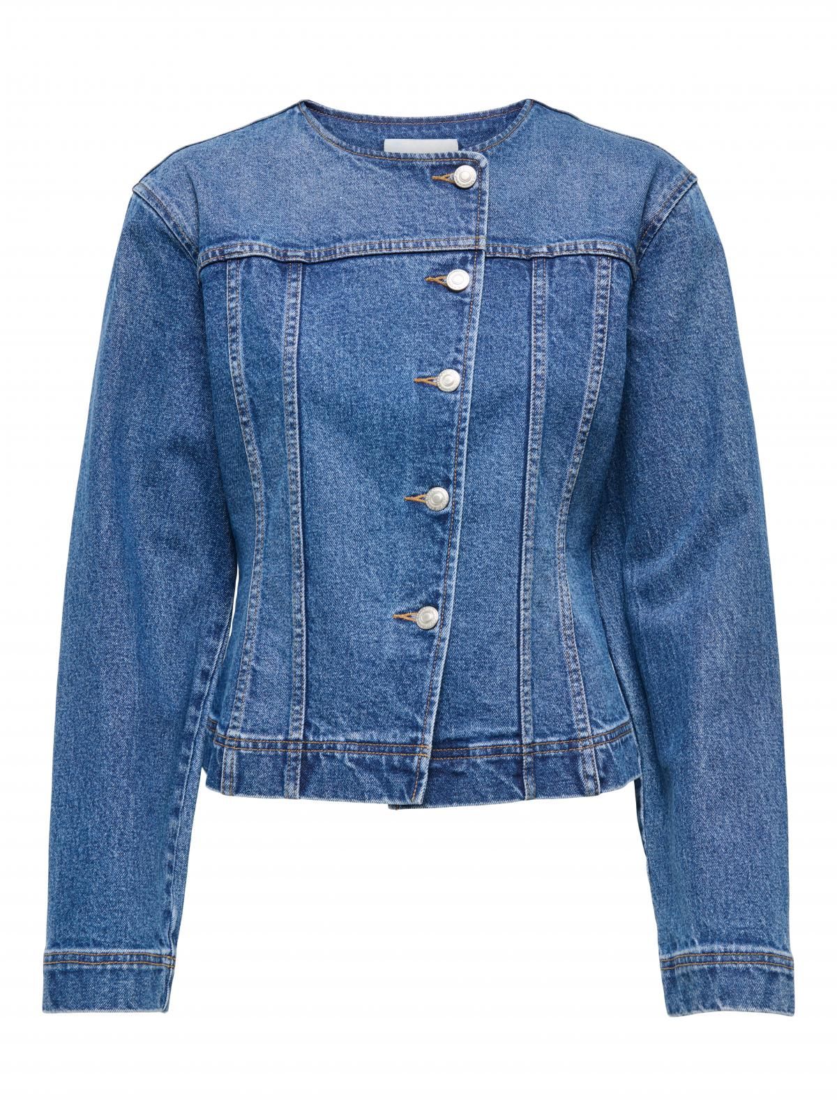 온리 테크니컬 클래식핏 데님 재킷 15357222_2115 BLUE / MEDIUM BLUE DENIM - 상세 이미지 4