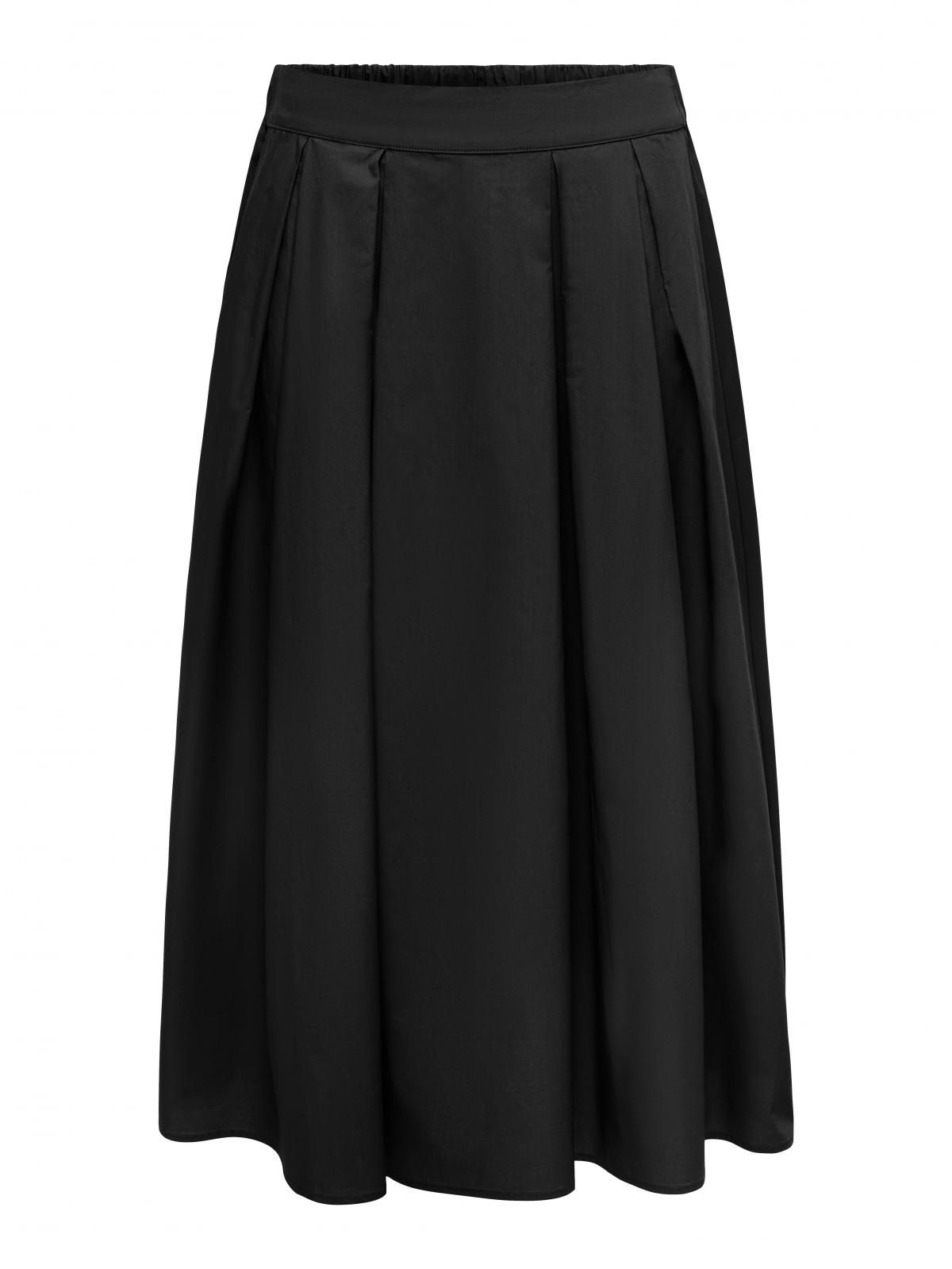 온리 베이직 롱 플레어 스커트 밴딩 15369555_2161 BLACK / BLACK - 상세 이미지 3