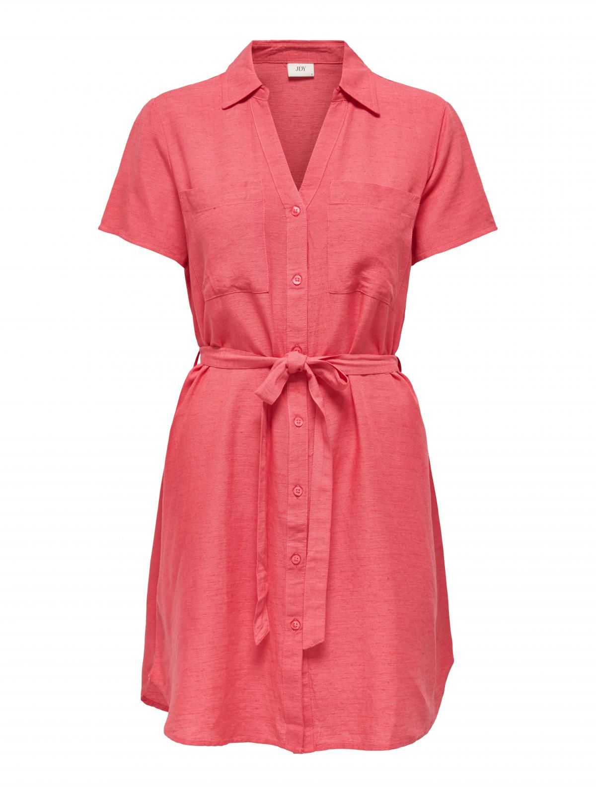 제이디와이 페미닌 벨티드 셔츠 미니 원피스 15346558_731 ROSE / ROSE OF SHARON - 상세 이미지 3