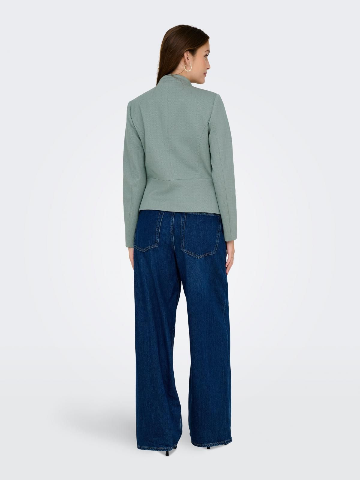 온리 테일러드 미니멀 블레이저 15351247_1618_1195725 GREEN / LILY PAD - 상세 이미지 2