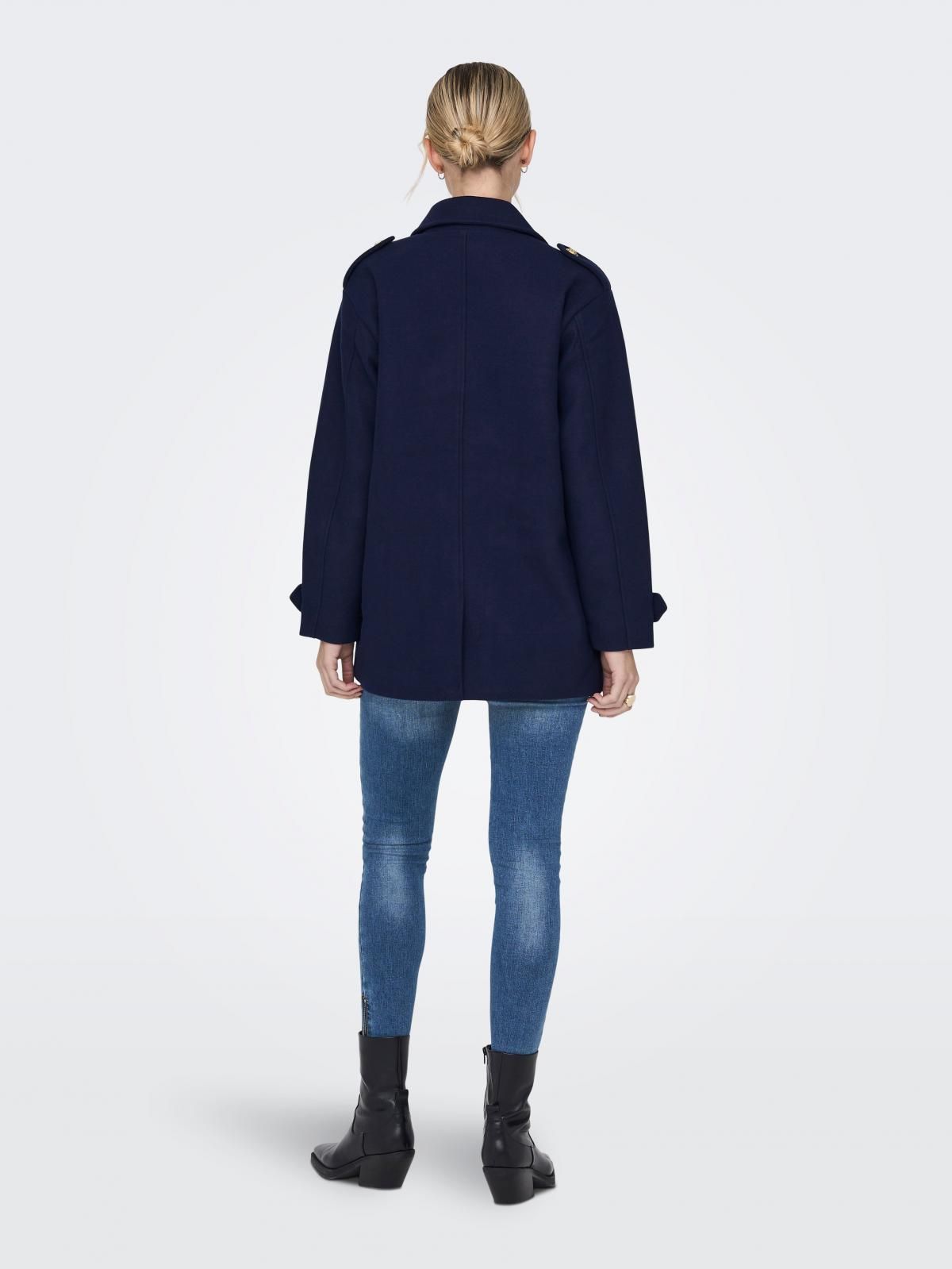 온리 네이비 더블브레스트 테일러드 재킷 15263379_4461 BLUE / MARITIME BLUE - 상세 이미지 2