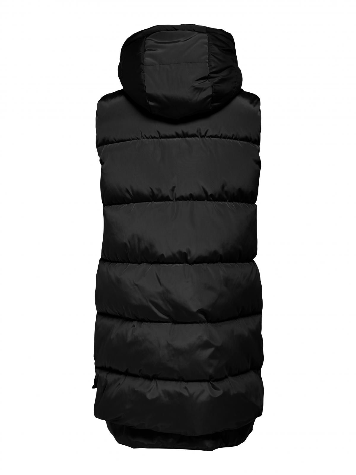온리 테크니컬 롱 패딩 베스트 후드 경량 15300259_2161 BLACK / BLACK - 상세 이미지 4