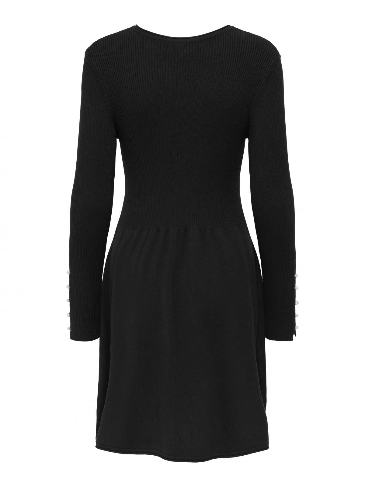 온리 진주장식 라운드넥 니트 미니 원피스 15349500_2161_1193898 BLACK / BLACK - 상세 이미지 5