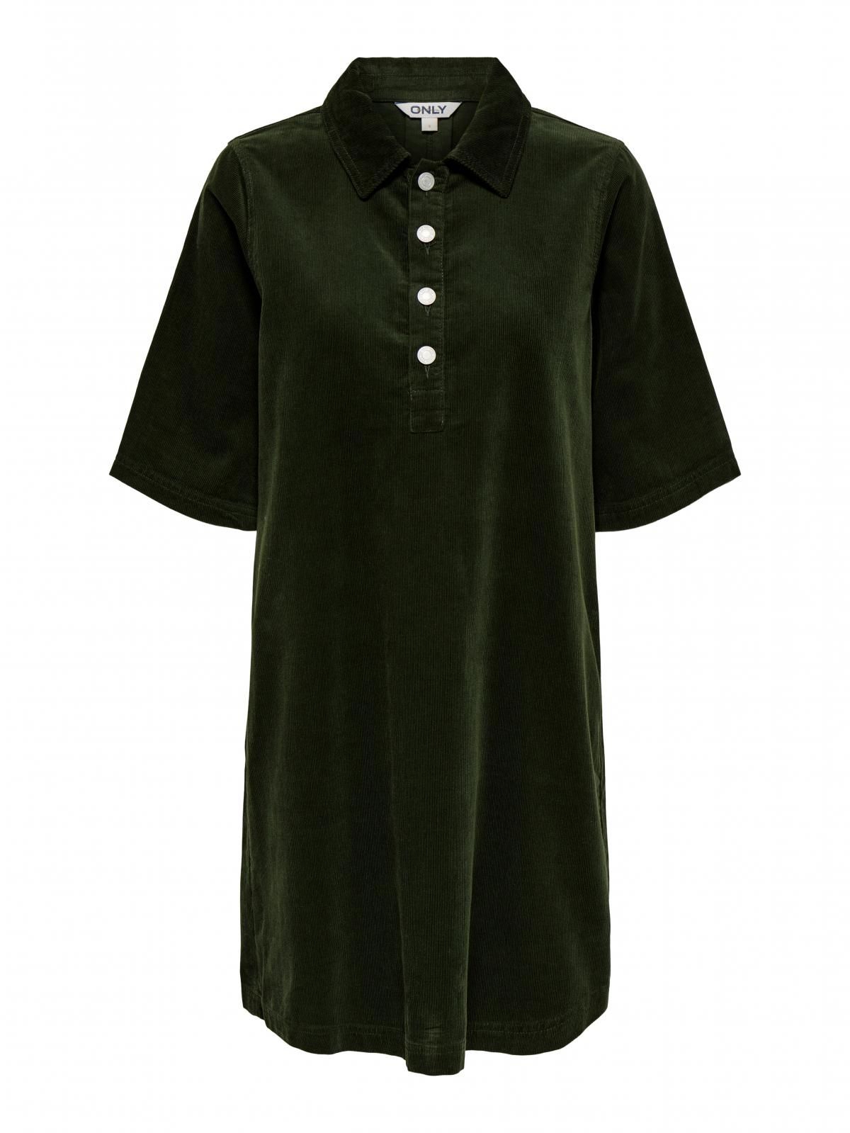 온리 코듀로이 셔츠카라 미니 원피스 15353640_1647 GREEN / ROSIN - 상세 이미지 3