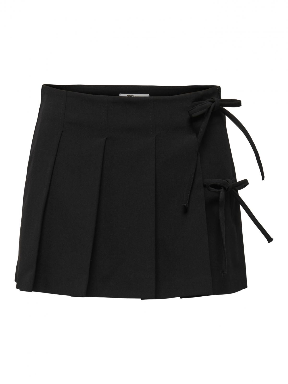 온리 플리츠 랩 미니 스커트 블랙 15357232_2161 BLACK / BLACK - 상세 이미지 3