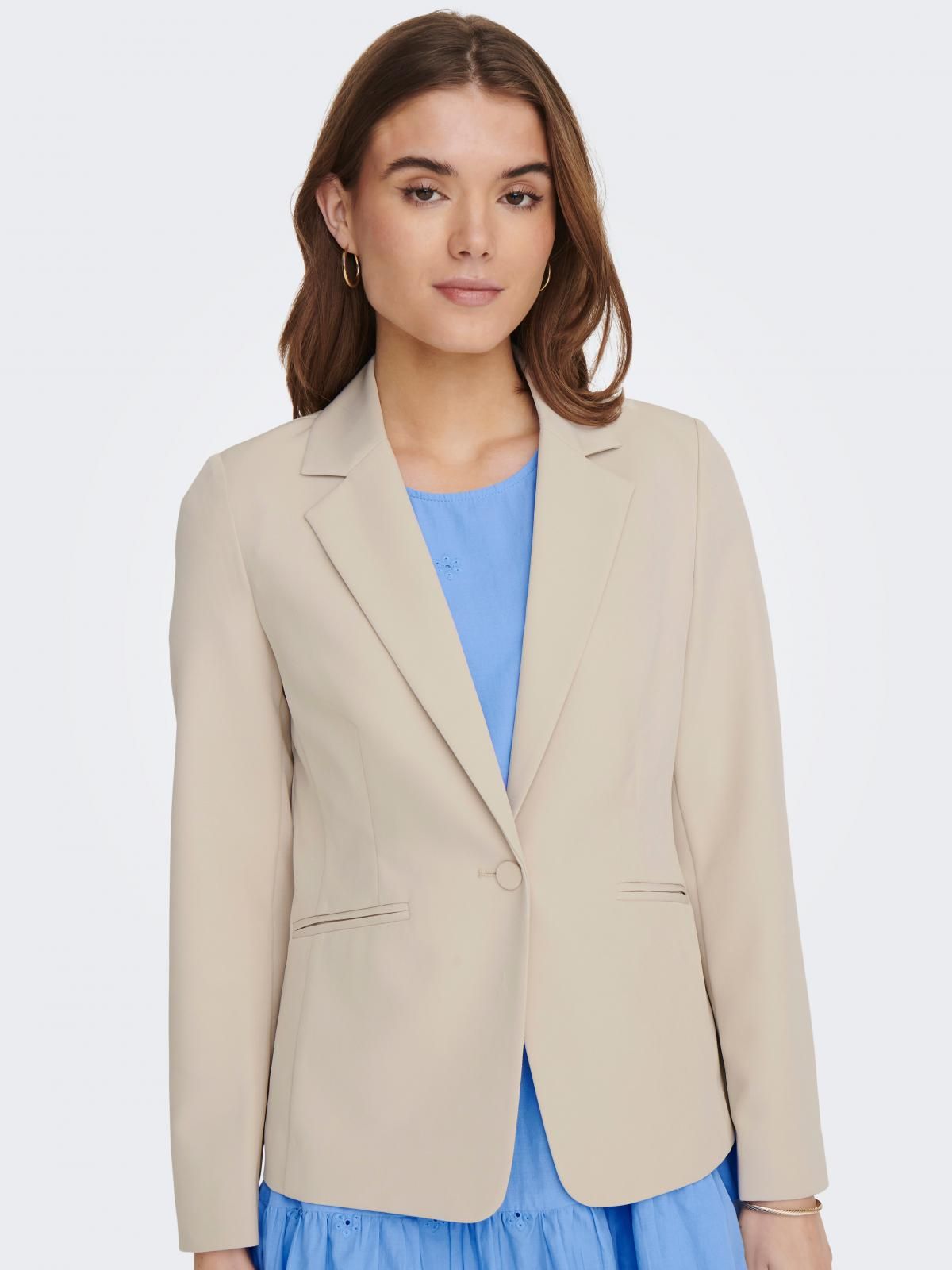 온리 테일러드 클래식 슬림핏 싱글 블레이저 15248440_115 BEIGE / PUMICE STONE - 메인 이미지
