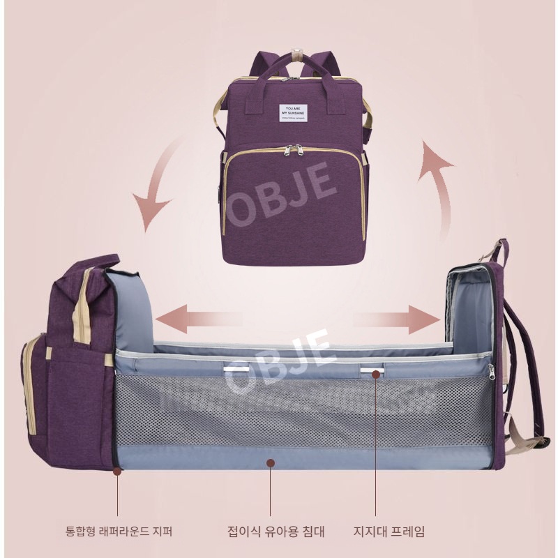 다용도 배낭 휴대용 아기 침대 가방 백팩 - 상세 이미지 2