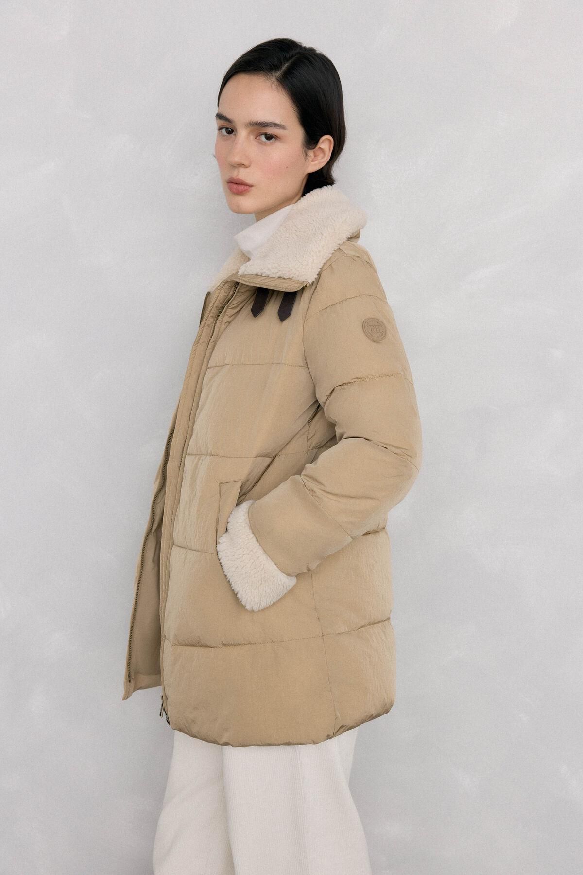 페드로 델 이에로 에코퍼 롱 패딩 파카 베이지 8572332 BEIGE - 상품 이미지