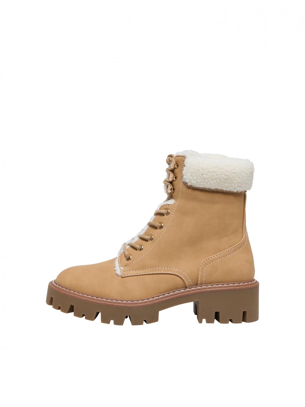 온리 테크니컬 롱샤프트 레이스업 부츠 15356259_537 WHITE / NEW WHEAT - 상품 이미지