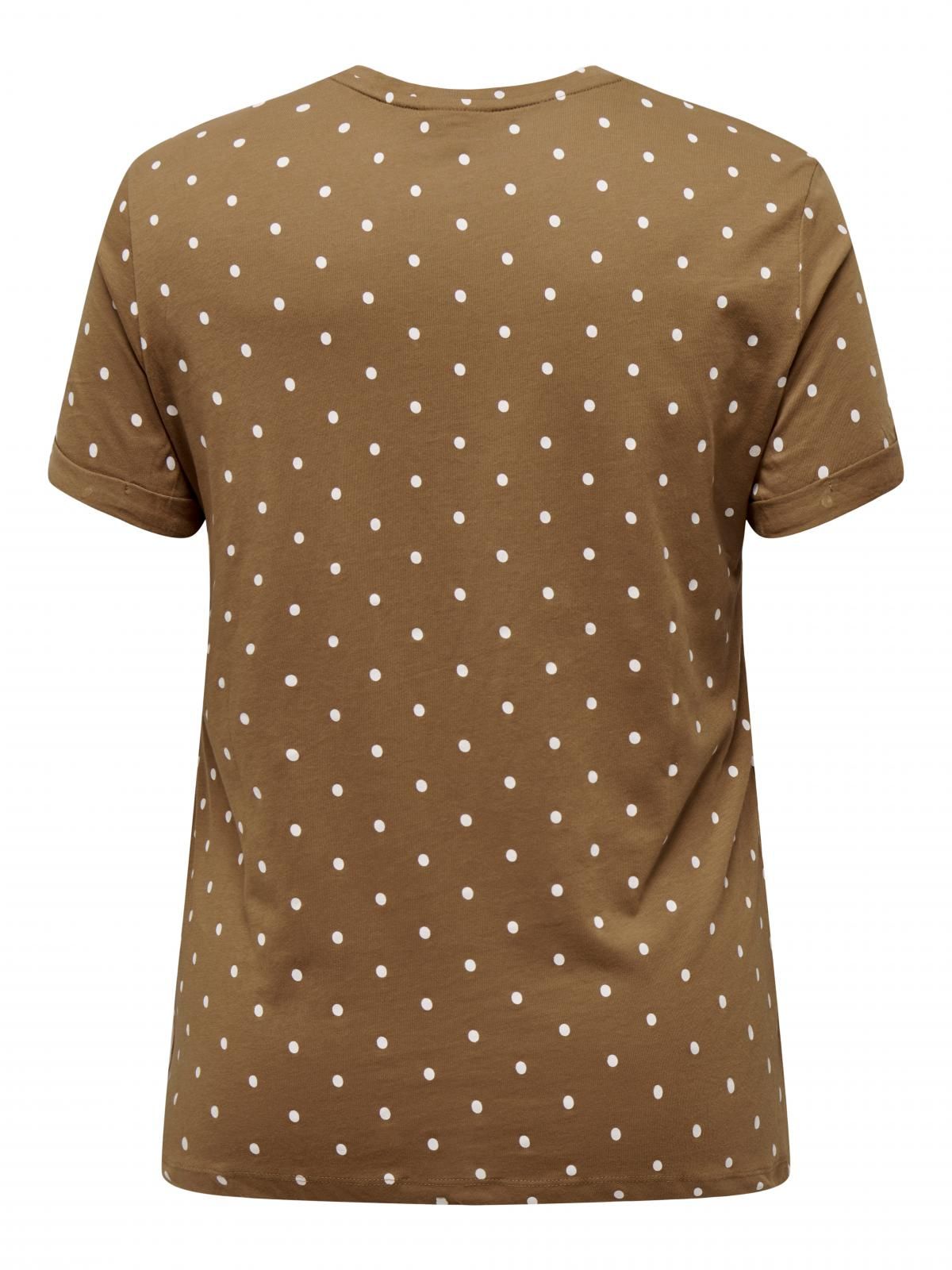 온리 도트 패턴 레귤러핏 반팔 티셔츠 15290406_2011_1025631 BROWN / TOASTED COCONUT - 상세 이미지 4