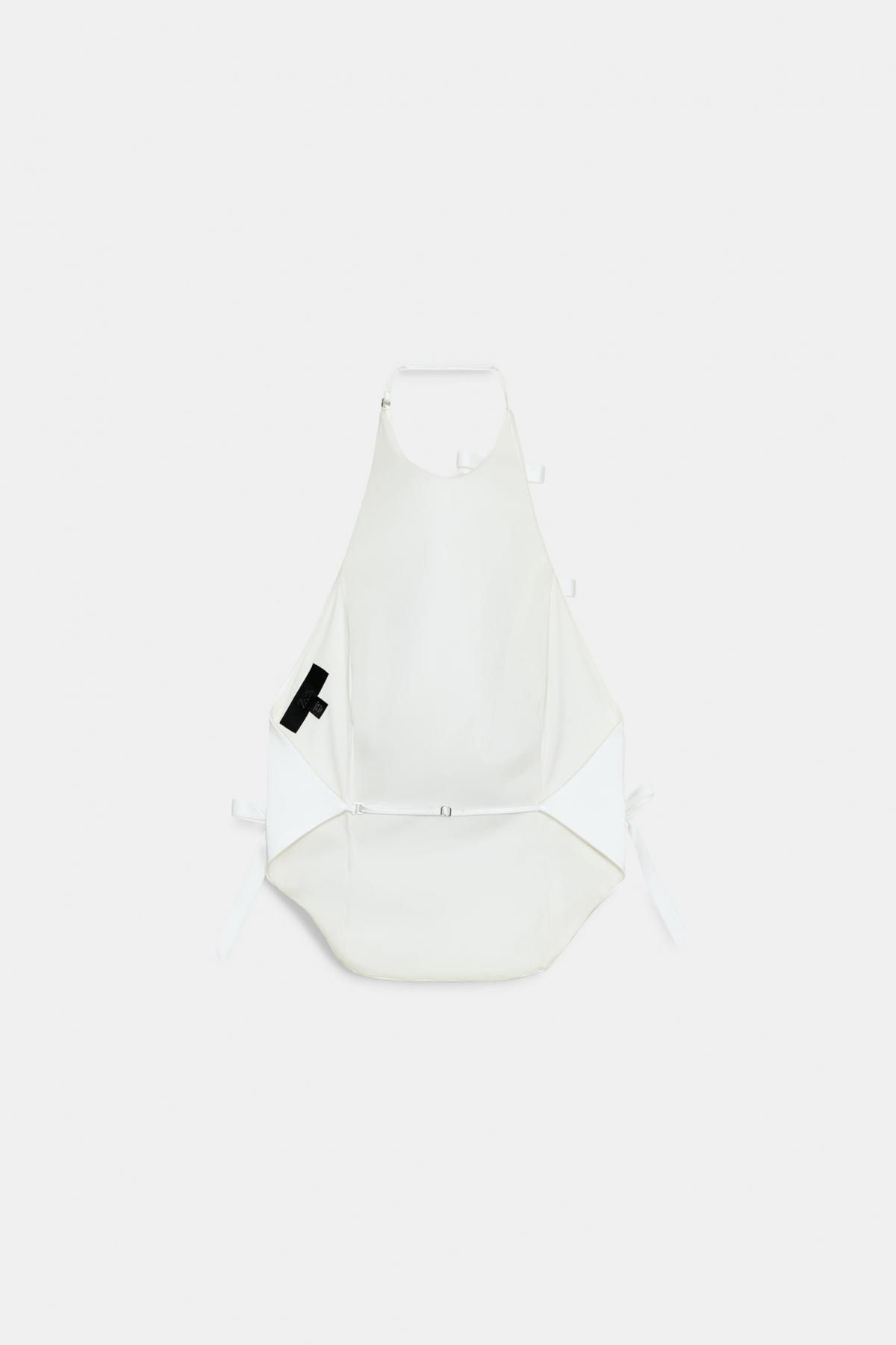 자라 화이트 리본 홀터넥 탑 4764/158 OYSTER-WHITE 이미지 6