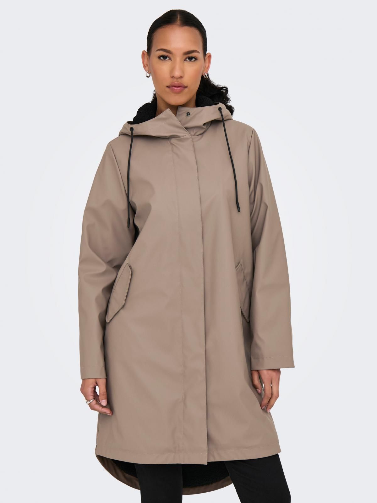 온리 테크니컬 방수 후드 레인코트 15348809_120 GREY / WALNUT - 상품 이미지