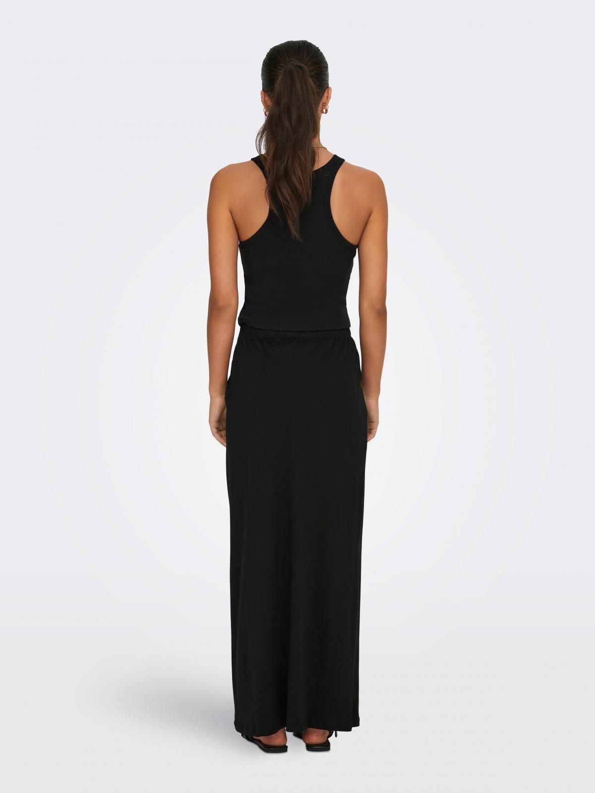 온리 베이직 롱스커트 밴딩 블랙 15322351_2161 BLACK / BLACK - 상세 이미지 2