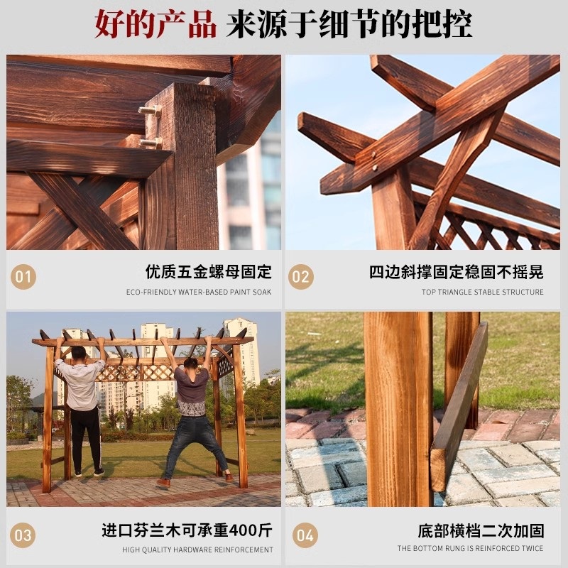 파고라 야외그늘막 방갈로 캐노피 야외 마당 조립식정자 쉼터 원두막 정자 - 상세 이미지 5