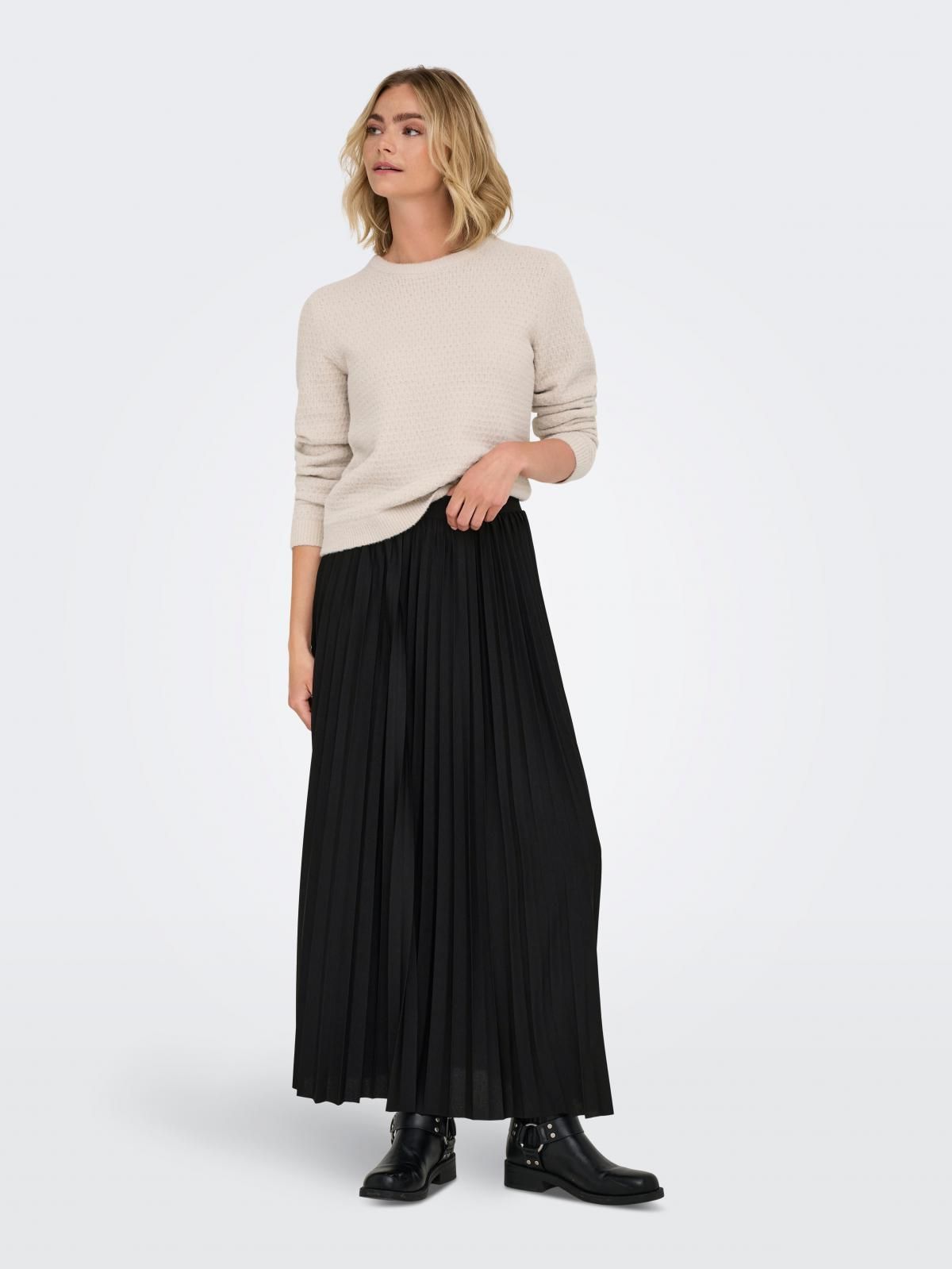 제이디와이 플리츠 엘라스틱 롱 스커트 15350490_2161 BLACK / BLACK - 상세 이미지 5