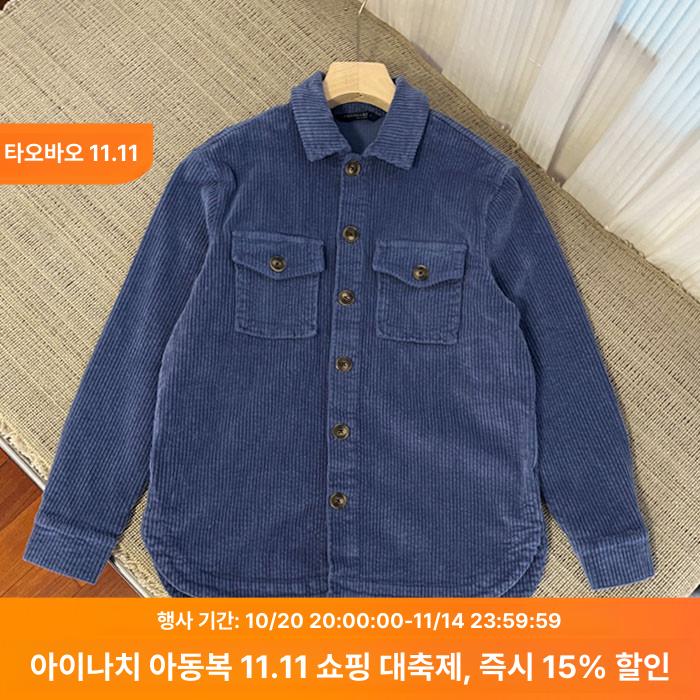 블라우스 여성 코듀로이 남방 셔츠 기모 사진과 동일 Free - 상품 이미지