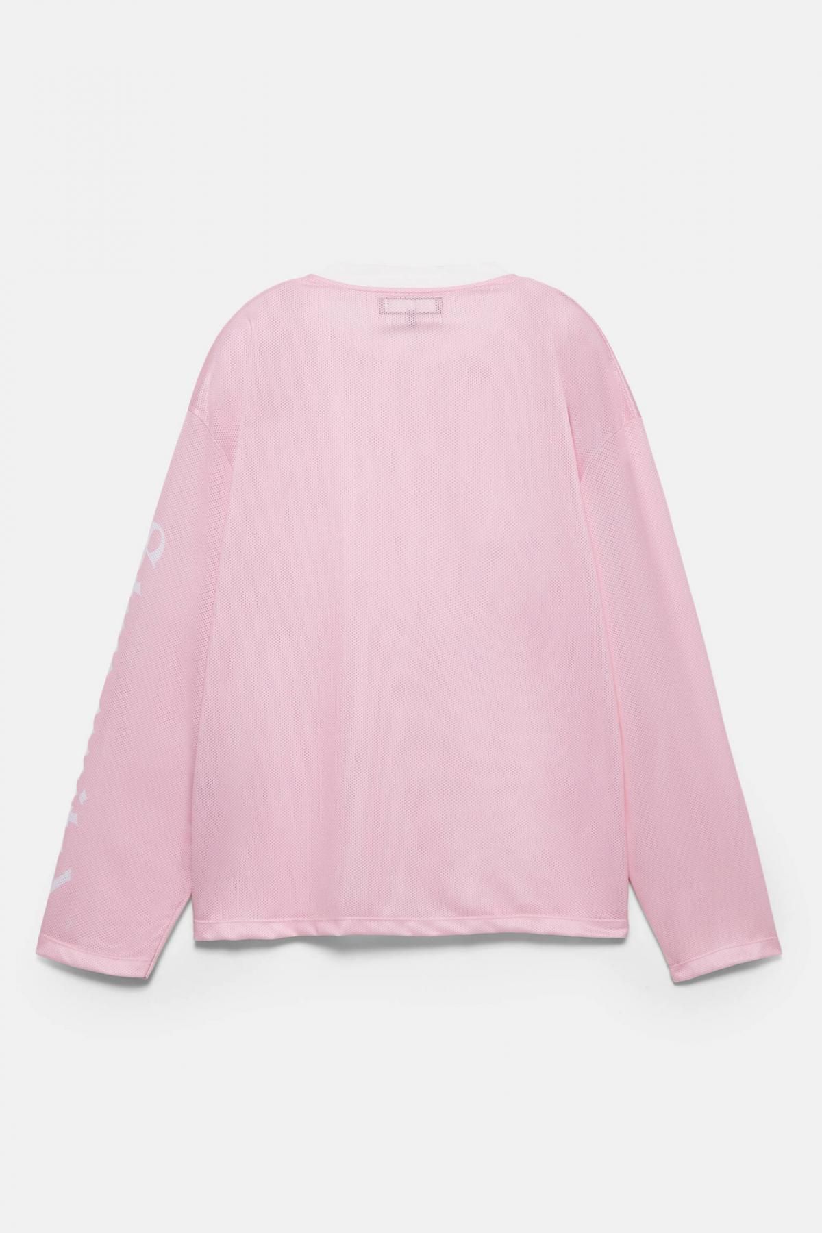 풀앤베어 그래픽 메쉬 풋볼 긴팔 티셔츠 핑크 7153/383 PINK - 상세 이미지 3