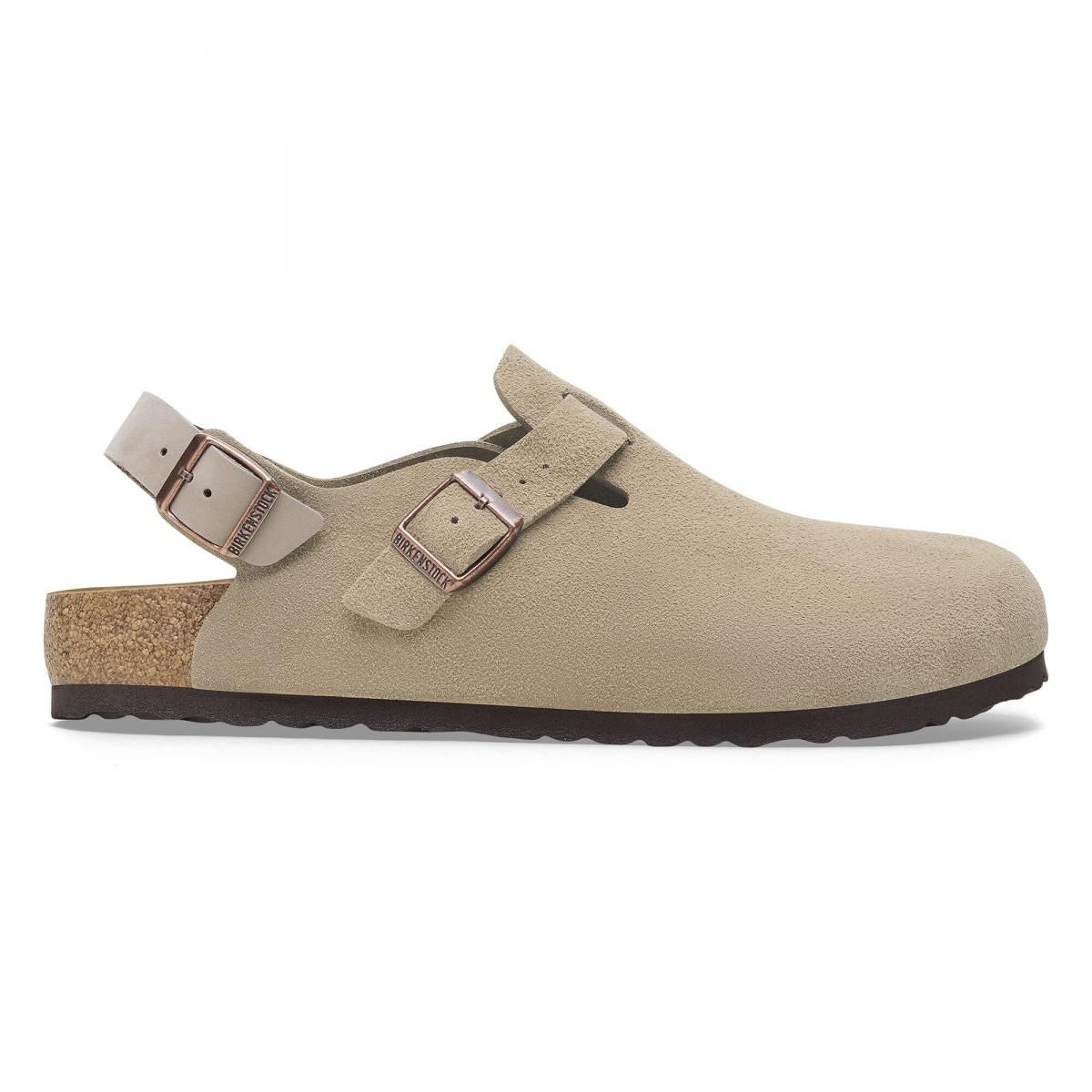 버켄스탁 프리미엄 스웨이드 스트랩 클로그 Tokio 1028287/1028323 TAUPE - 상품 이미지