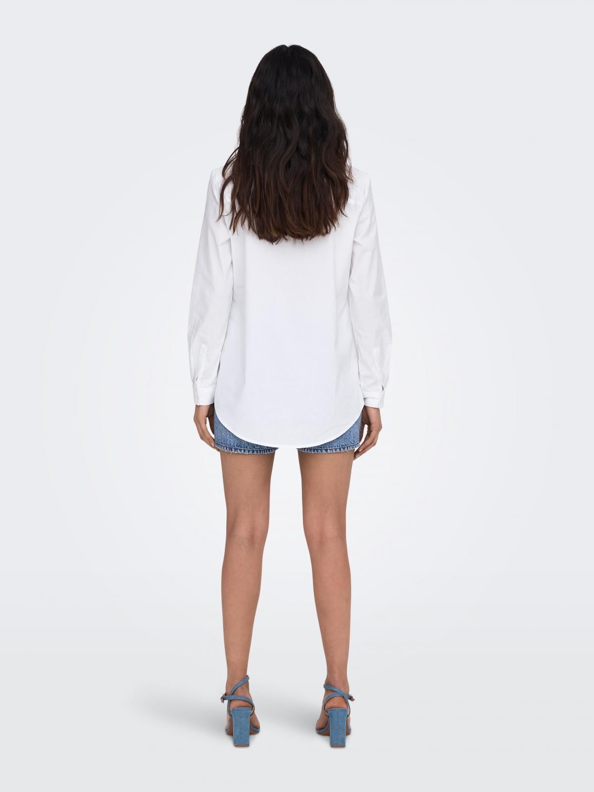 제이디와이 베이직 코튼 레귤러핏 긴팔 셔츠 15149877_2206 WHITE / WHITE - 상세 이미지 3